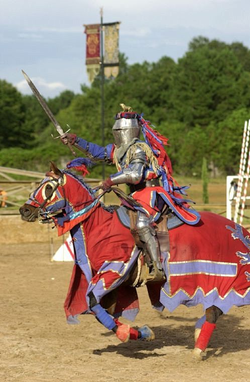 西方男性骑兵服饰铠甲