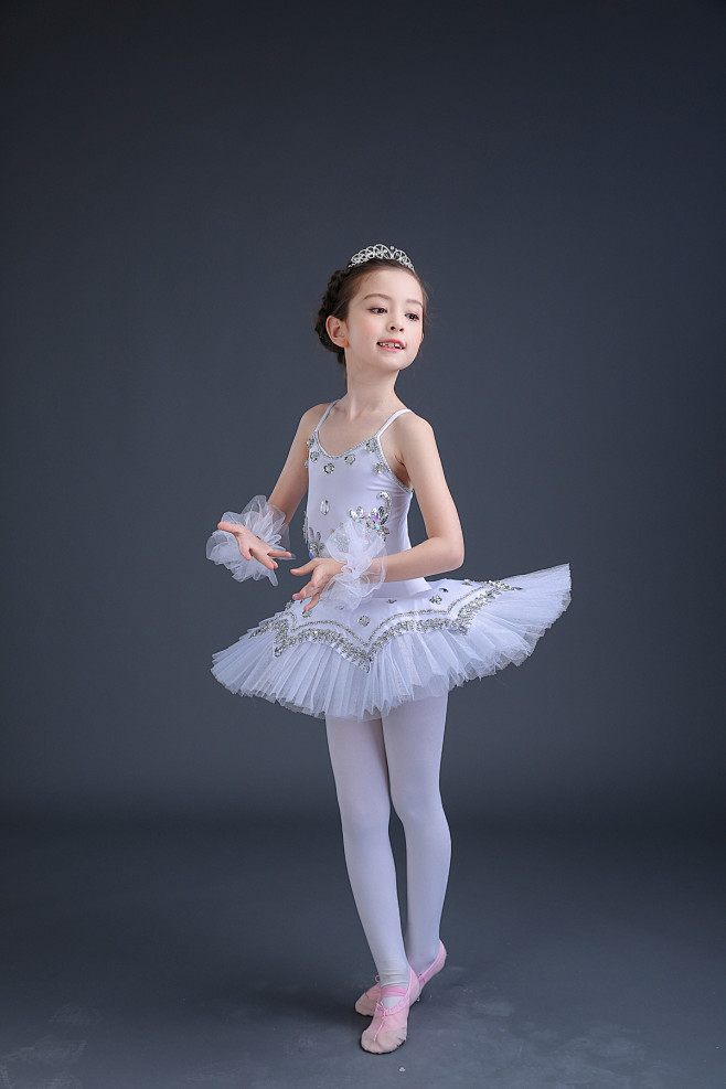 儿童舞蹈服装芭蕾舞裙女童练功服女孩演出服幼儿吊带女蓬蓬裙纱裙淘宝