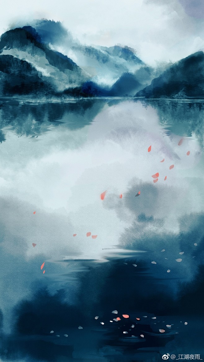 古风插画江湖夜雨绘