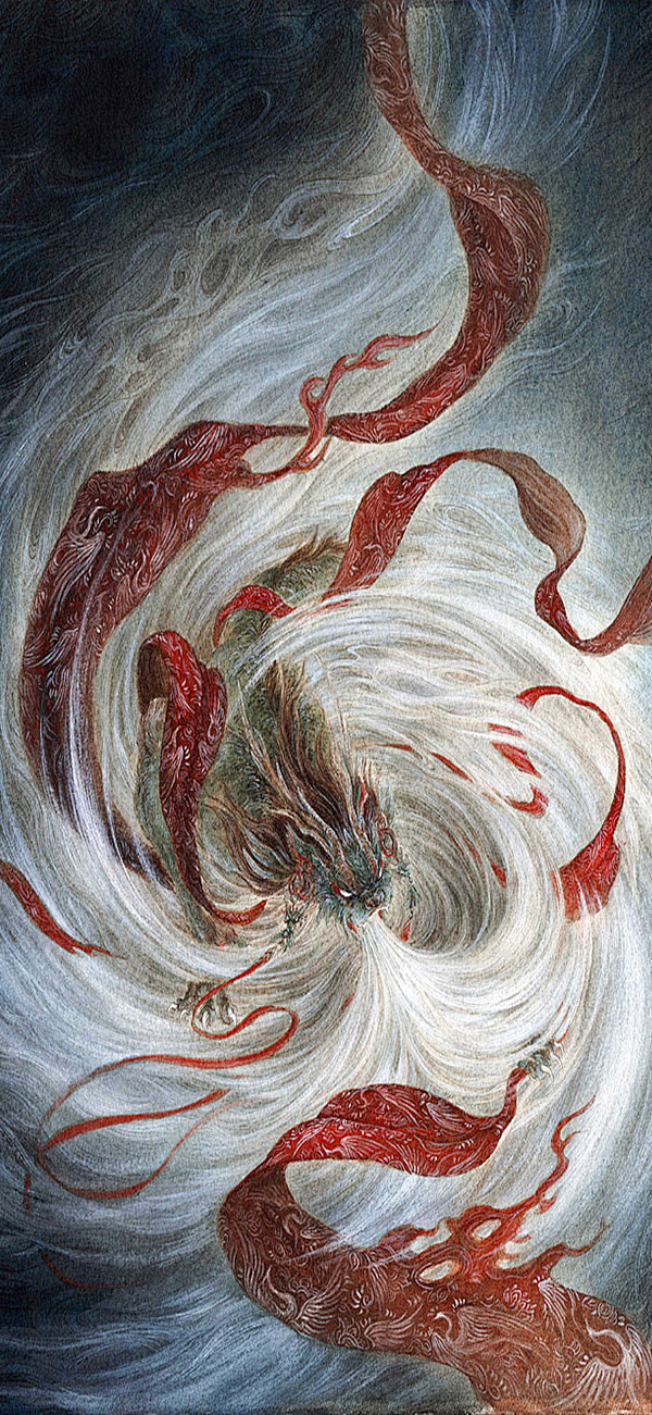 春花同学从薇安暖暖转采于2020-12-02 14:21:05山海经——风生兽绘画