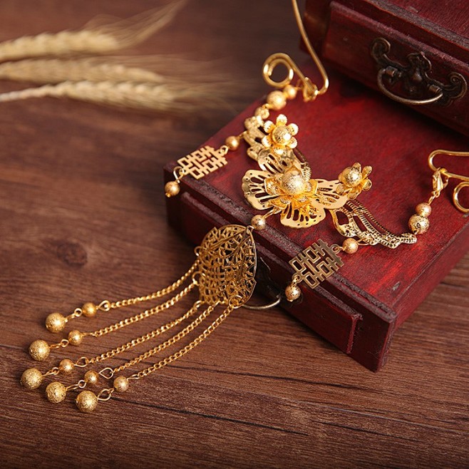 贵明制璎珞项圈手工古代汉服配饰女童儿童古装古风新娘项链流苏tmall