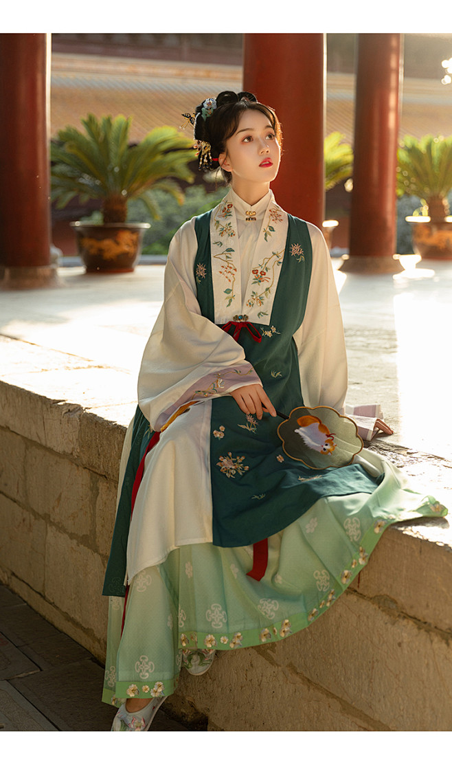 兰桂齐芳花朝记汉服对襟长比甲立领45m摆双层马面秋冬女装淘宝网