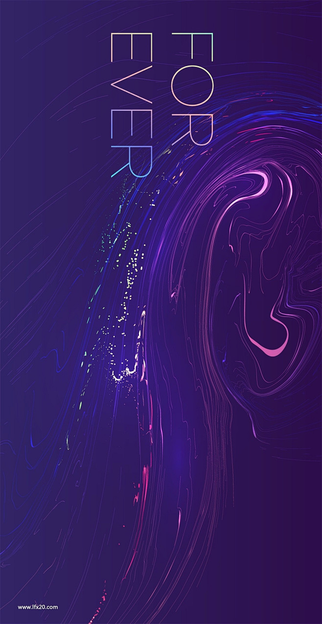 七彩液体流动几何图形时尚元素光效2019背景