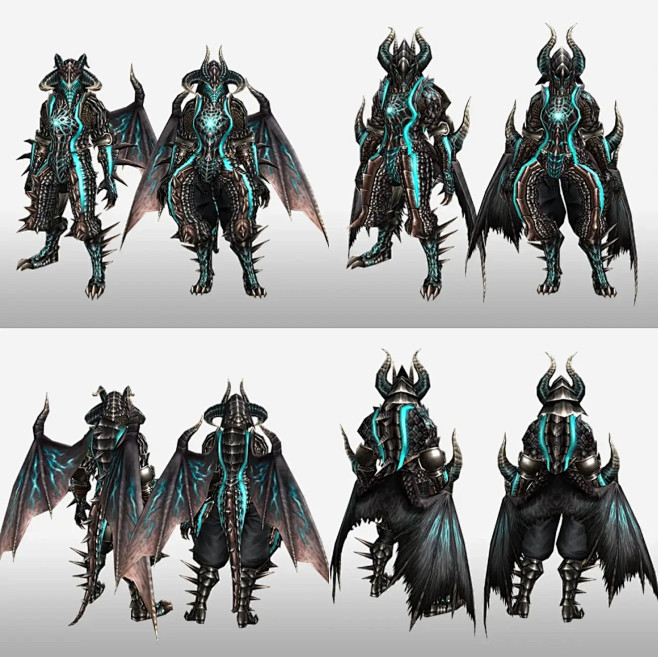 纹路  盔甲 骑士 龙 怪物猎人  恶魔 哥特 boss奇幻生物岚申同采自www