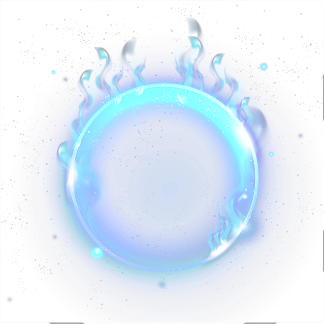 绚丽光圈圆环圆形光效科技感未来特效标志边框psd分层ps模板素材