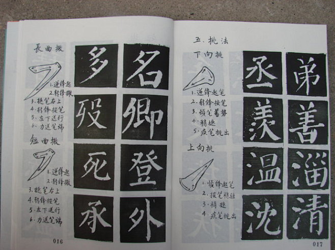 颜体书法讲座:笔画分解运笔图