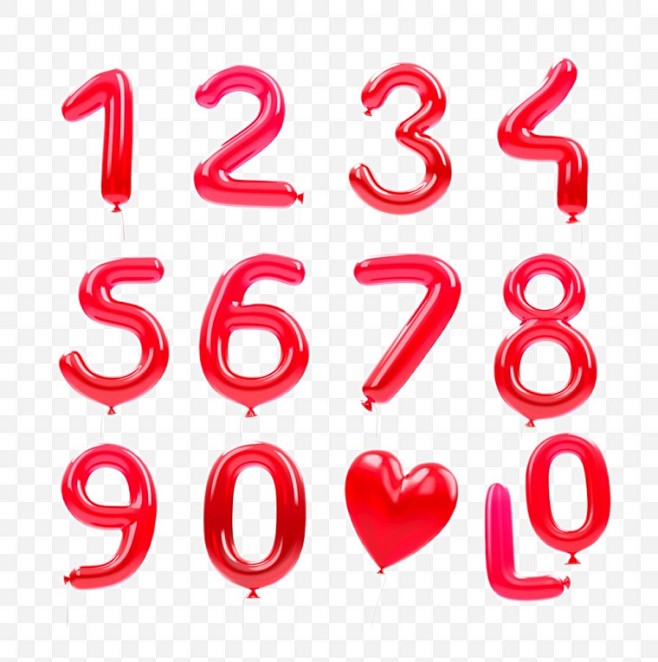 数字气球数字数字字体艺术字设计元素元素