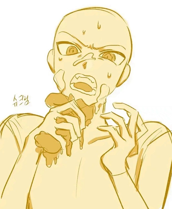 吃东西的姿势参考模板