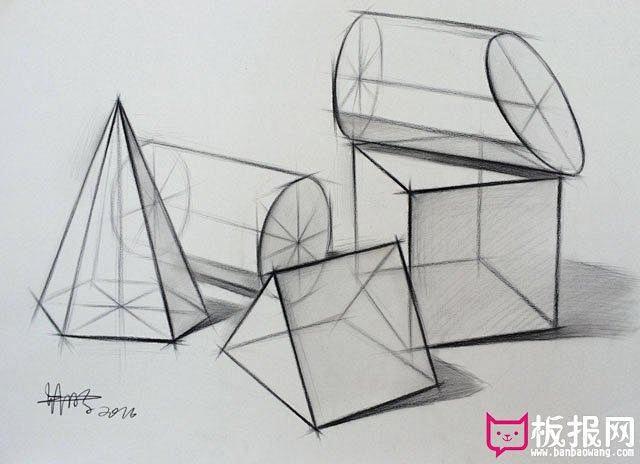 超适合初学者的几何体素描入门图片新手必收藏