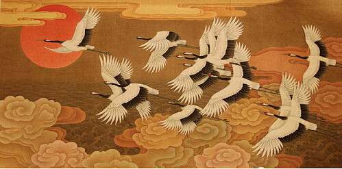 人民大会堂悬挂的国画鹤翔昌瑞王天胜