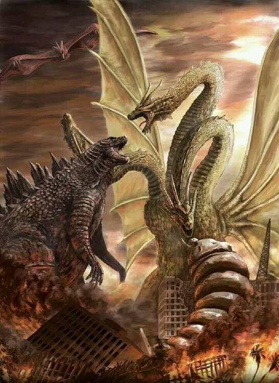 哥斯拉vs拉顿摩斯拉基多拉