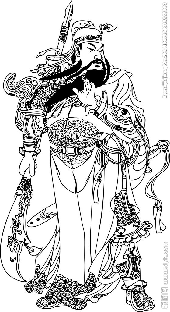 等风来95从myhead转采于2020-10-25 16:29:00关公像线条等风来95同采