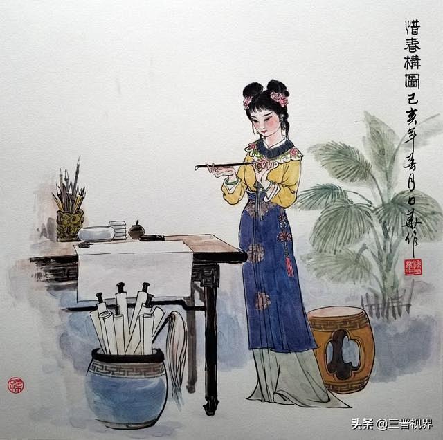 画家孙日华妙手丹青绘就金陵十二钗惟妙惟肖似从画中来画家孙日华妙手