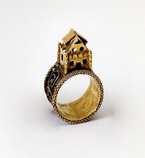 【犹太人结婚戒指】特色就是有顶一个小房子,