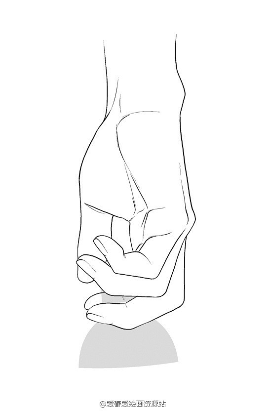 手的各种角度姿势之提上