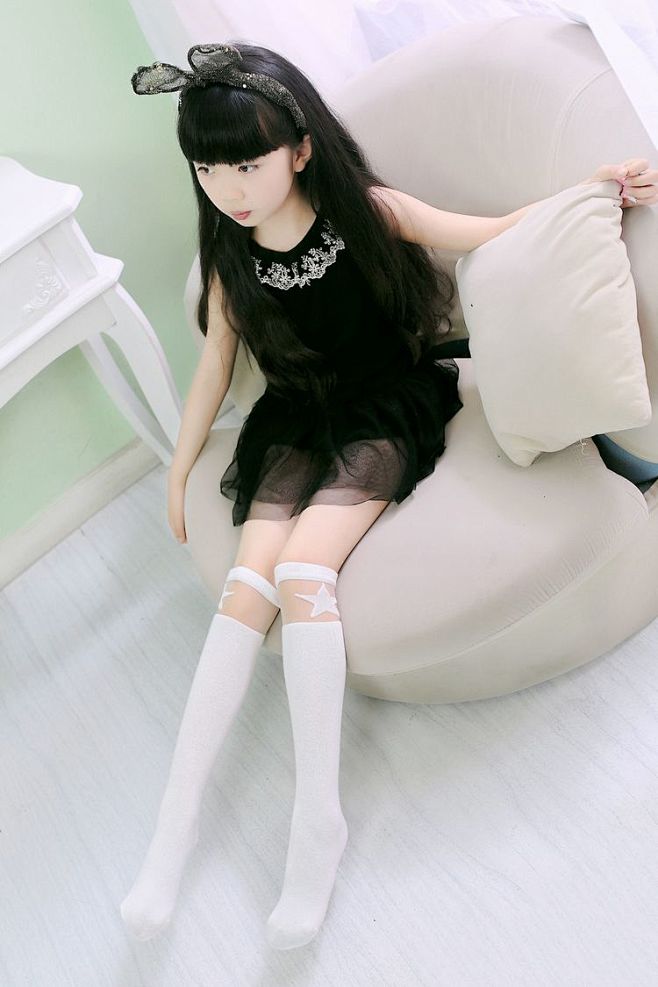 555-花瓣网|陪你做生活的设计师 | 袜子弹力女大童过膝袜-淘宝网