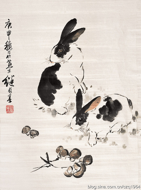 刘继卣写意兔作品欣赏