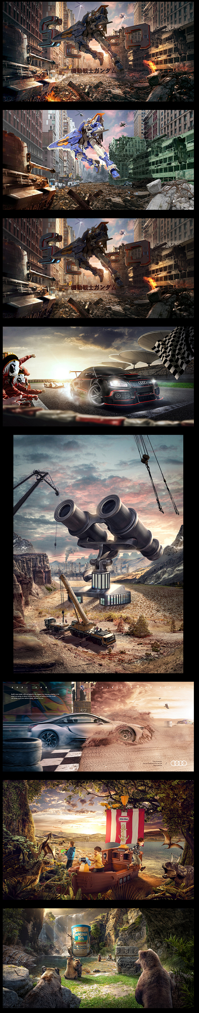 1004海报创意合成视觉灵感设计9ps合成海报设计欣赏变形金刚电影合成