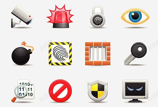 一组刑侦元素图标高清素材免费下载设计图片页面网页平面电商创意素材