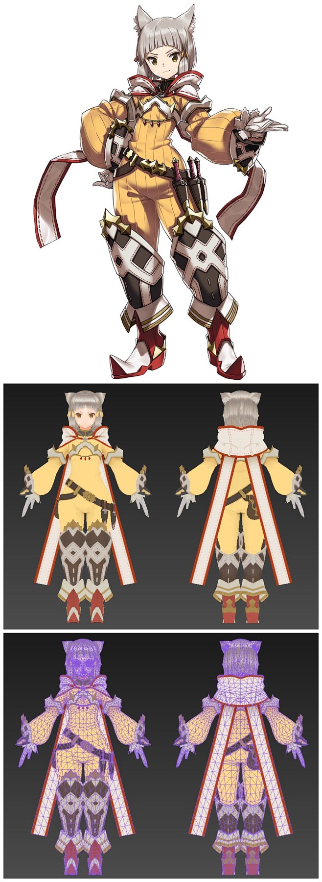 异度之刃2尼亚宠物角色nia日韩人物角色3d模型时装换装3dmax源文件