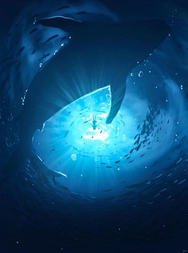 当世界只剩下海你独自一人漂浮在海面上当世界只剩下