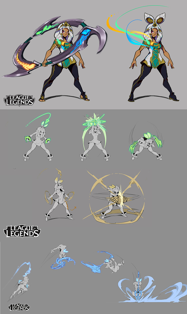 元素女皇 奇亚娜(角色设计图)美国洛杉矶 拳头