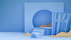 自然嗨的孩纸_采集到C4D素材 背景