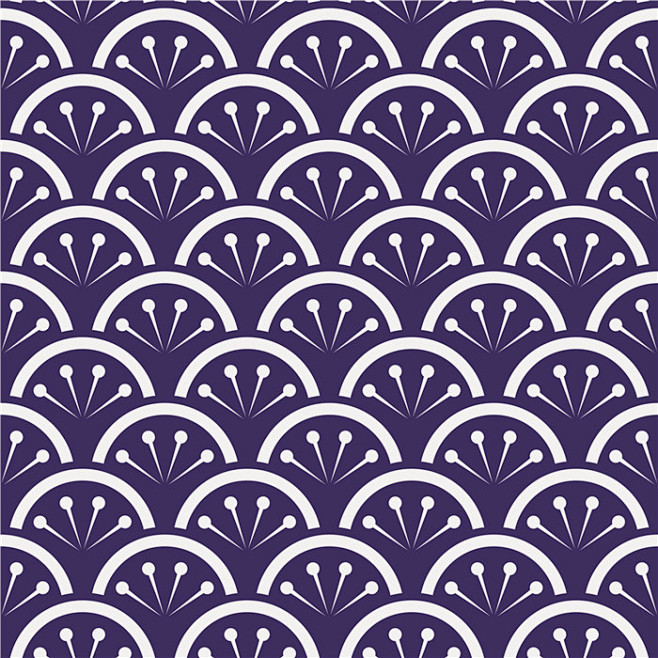 矢量设计素材蓝色复古日式传统几何纹样纹理四方连续背景图eps淘宝网