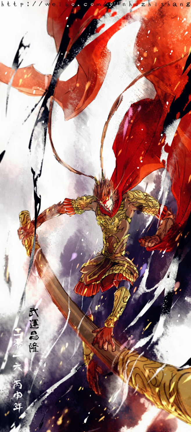 之大圣归来#孙悟空#新春贺图#@银狐之殇6喜欢大闹天宫zeusin同采自www