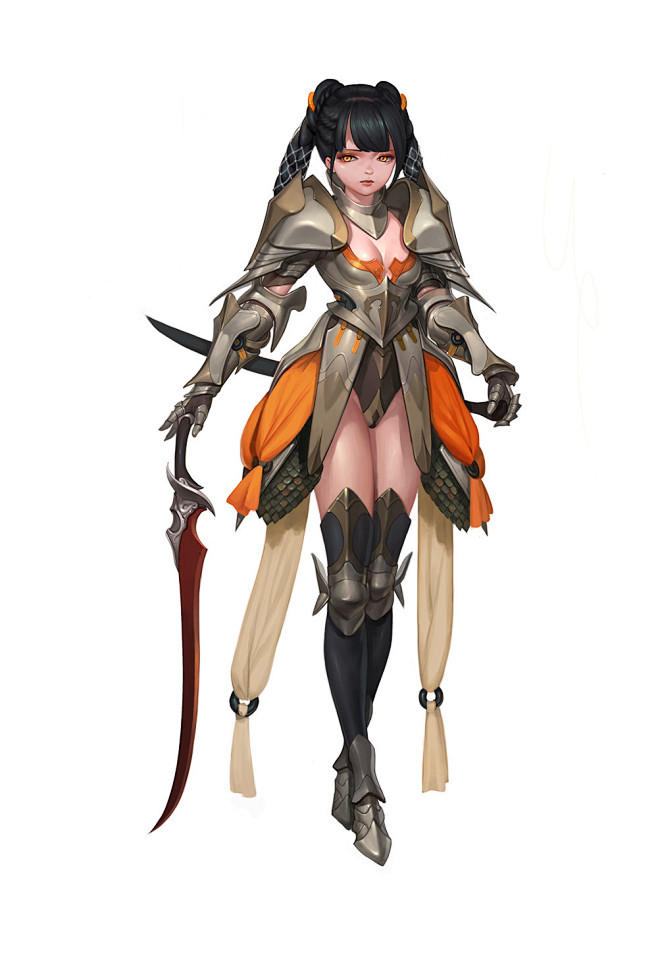 插画-女性角色/铠甲