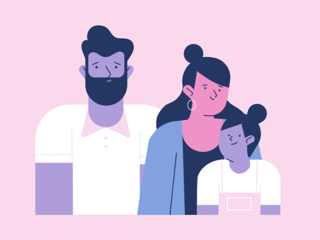 family loop motion facebook illustrator character gif animation