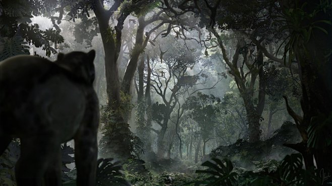 奇幻森林概念设计欣赏thejunglebookconceptartbyjonathanbach
