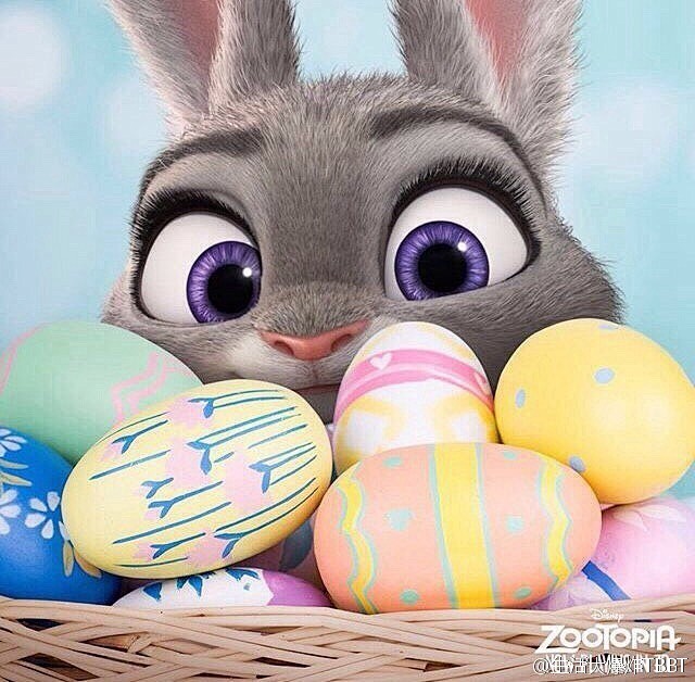 复活节朱迪兔警官节日特别版宣传海报u疯狂动物城