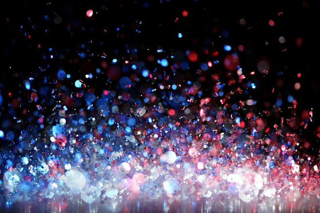 唯美彩色粒子虚化背景素材闪亮光效光彩背景高清图片