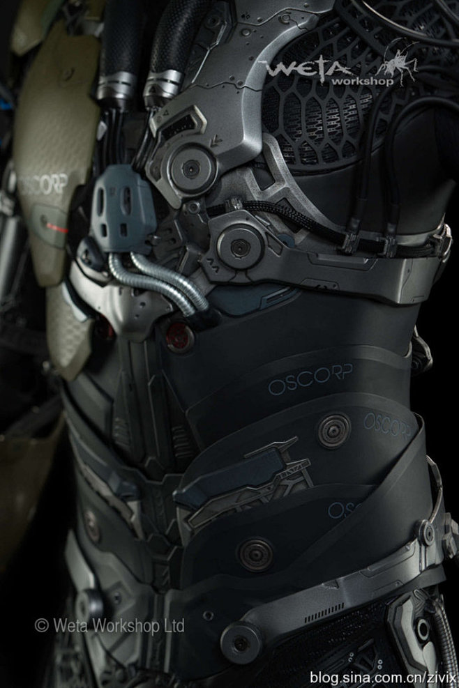 weta在wbr神奇蜘蛛侠2wbr中为绿恶魔制作的外骨骼盔甲电影道具