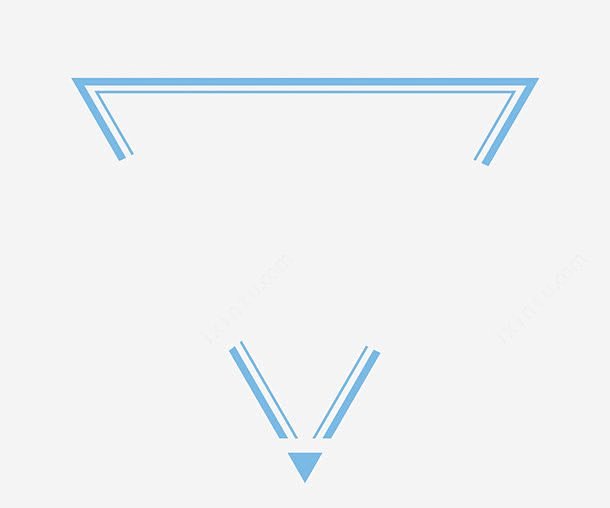倒三角图形科技感立体几何蓝色元素免抠png设计图片免费下载页面网页