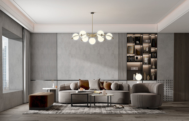 现代客厅室内设计拓者设计吧