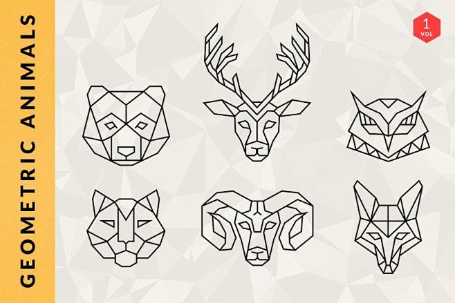 几何动物头像