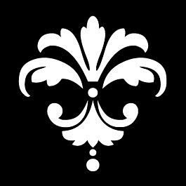 对称花纹花草花纹prettysimpledamaskpatternstencil