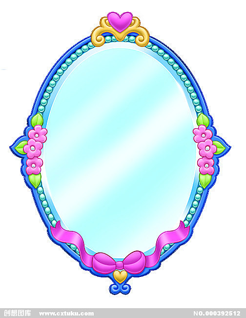 可爱卡通公主镜子