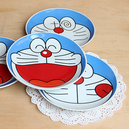 哆啦a梦叮当猫日式陶瓷碟子吃碟点心甜品干果蛋糕零寿司菜碟餐具