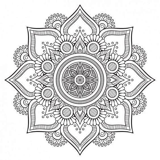 黑白装饰画中国传统圆形花纹