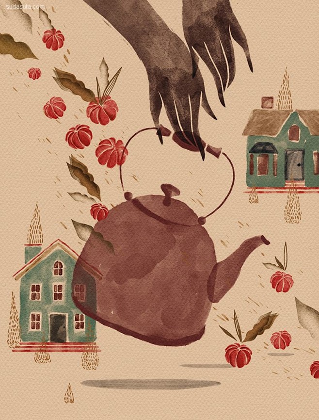 williansantiago温馨浪漫的装饰插画