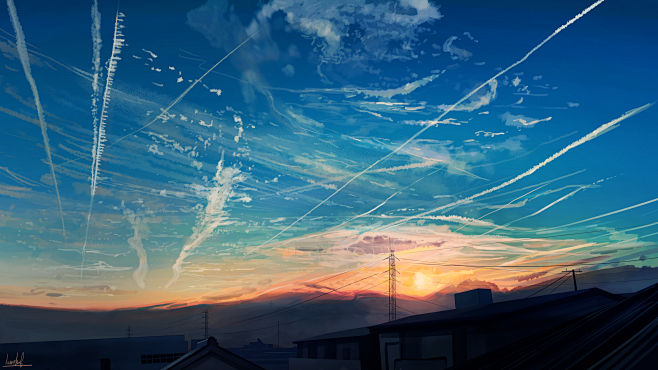 飛行機雲の過剰演出 Banishment のイラスト Pixiv