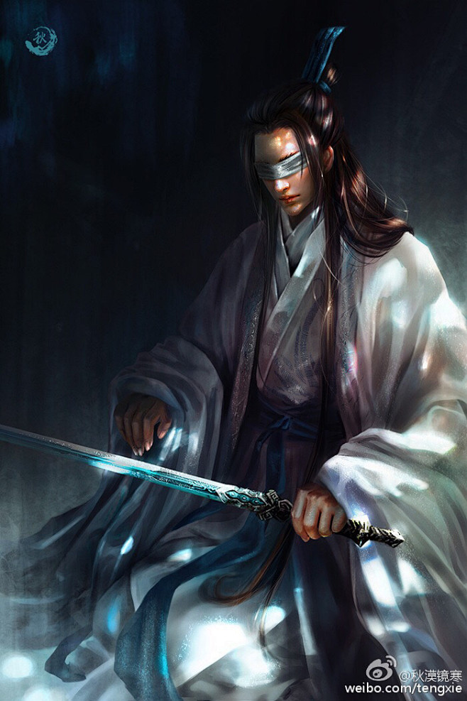 魔道祖师同人插画秋漠镜寒绘