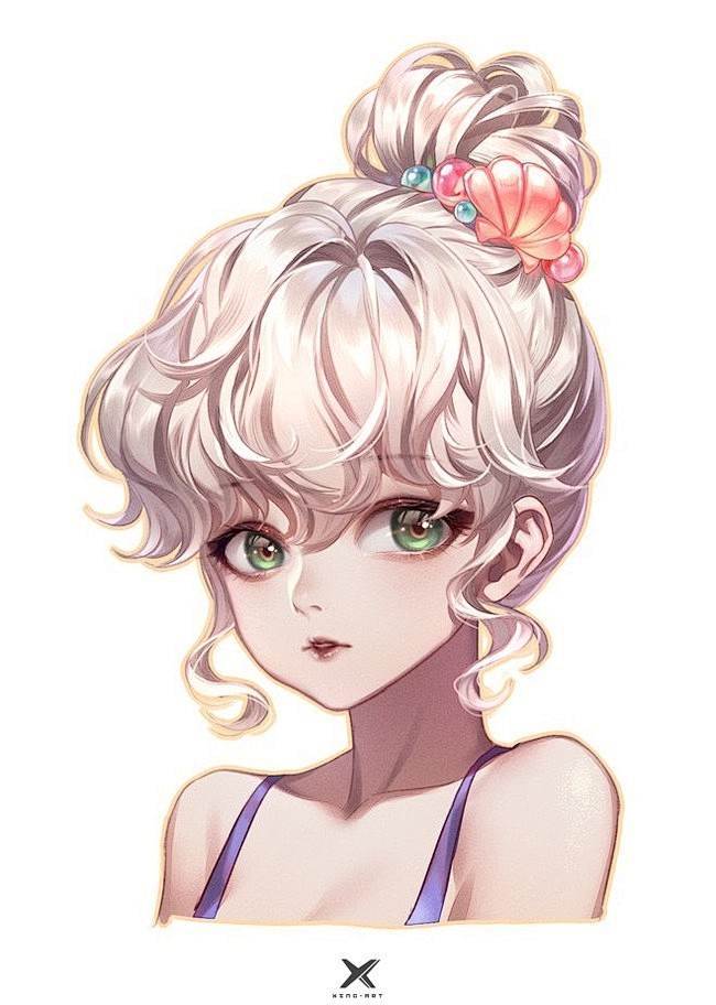 日系班的Asuka老师前天晚上直播画的图~可爱