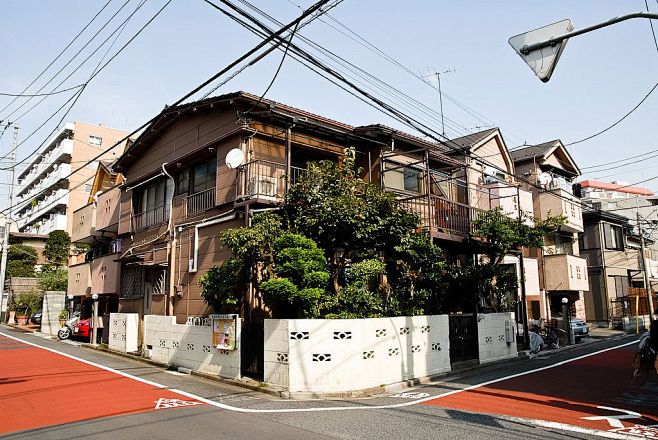 日本街道街景乡村风景商铺