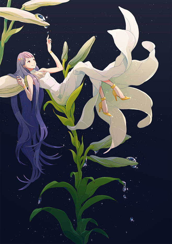 涂鸦色彩水彩手绘铅笔彩铅彩色可爱插画艺术动漫画黑白