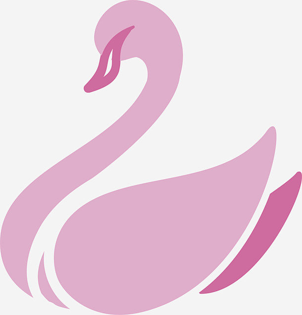 粉色天鹅 粉红色 天鹅标志 媒体中心 png免抠图片 设计素材 88icon