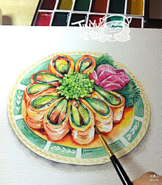 喜欢小卷子的瑟瑟采集到水彩食物